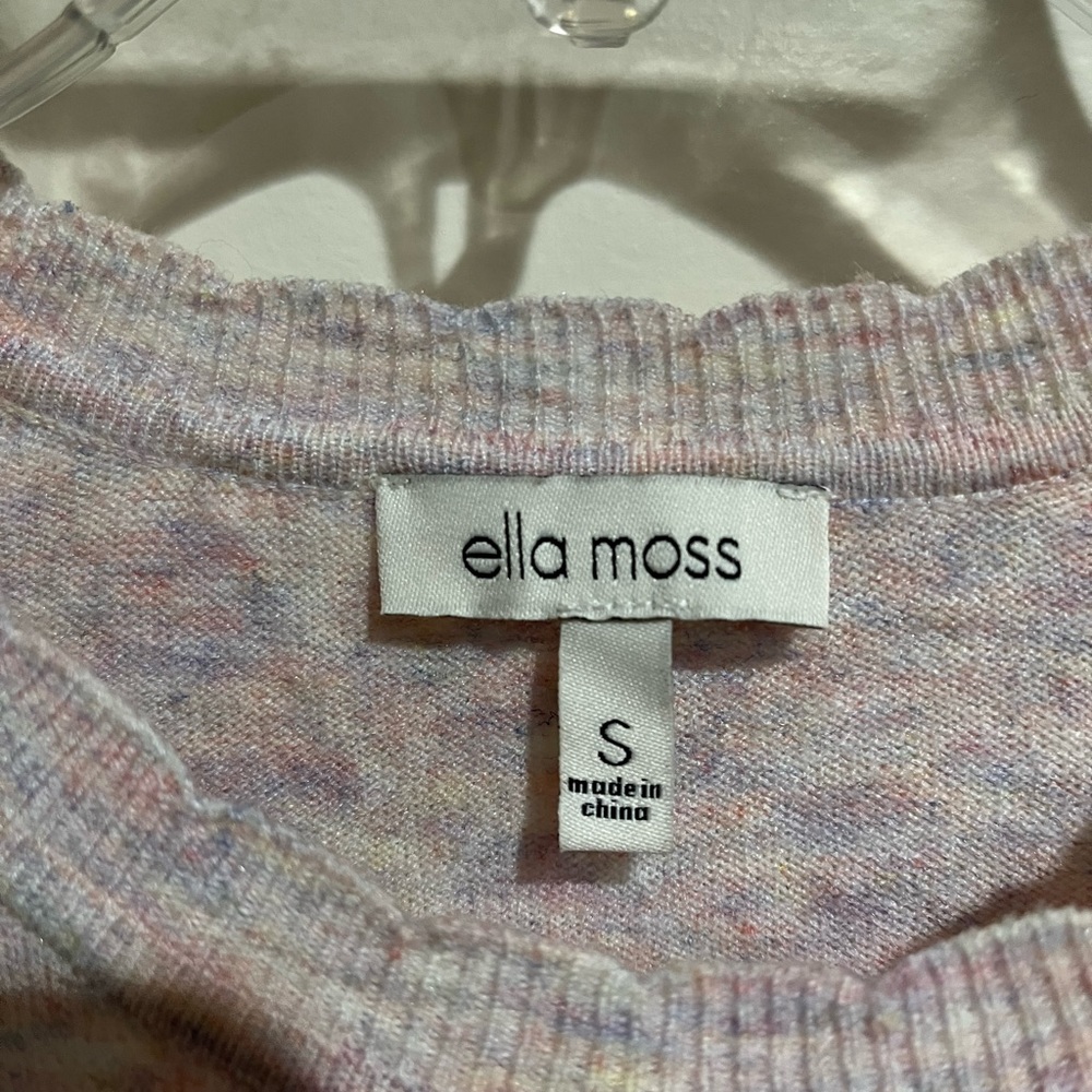 Ella Moss Scalloped Collar Sweater Small - Picture 5 of 8